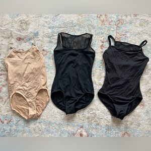 3 dance leotards, Capezio and Bloch; size Women’s Small